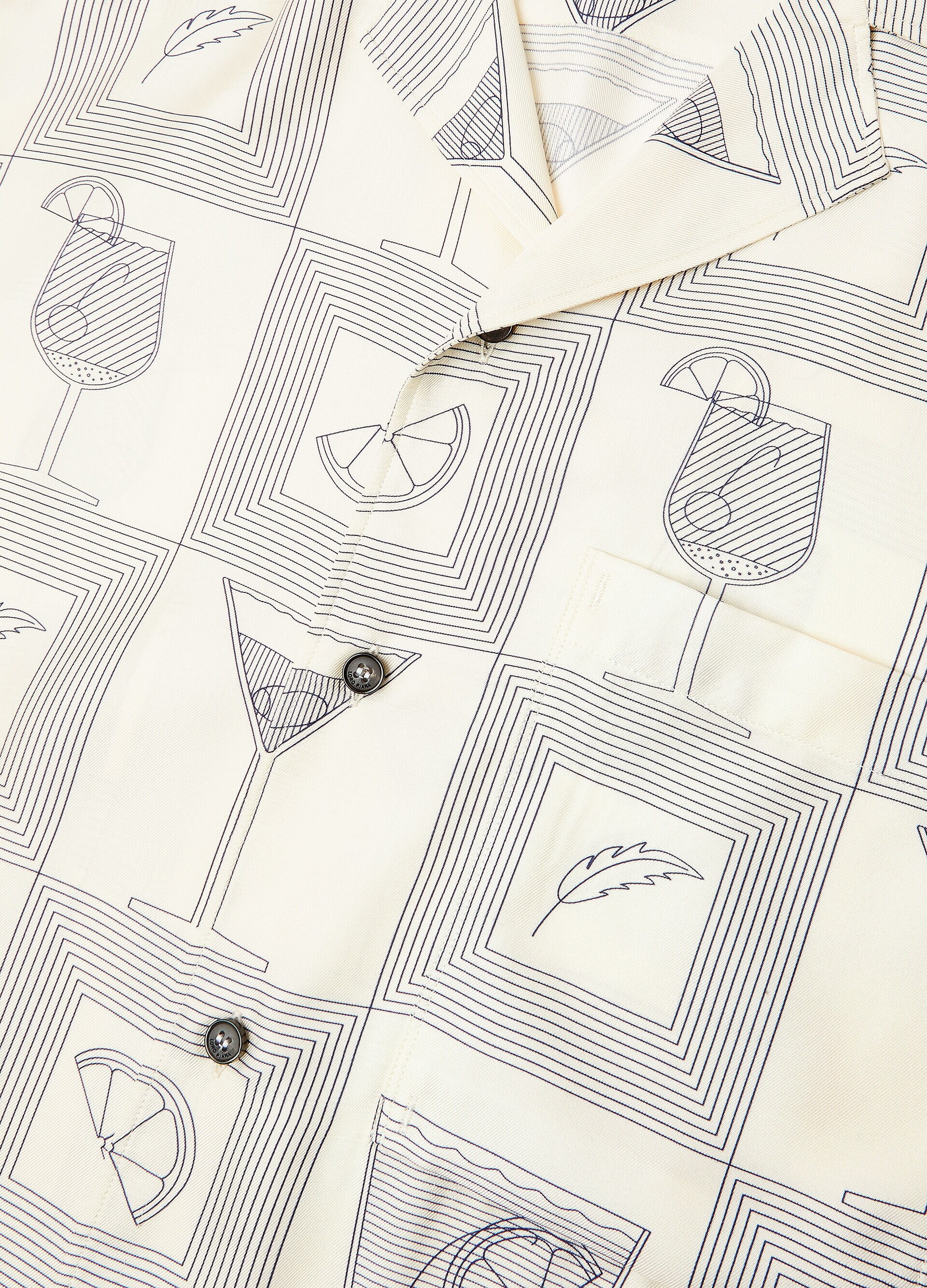 FEDERICO SS SHIRT LORO PIANA APERITIVO TWILL