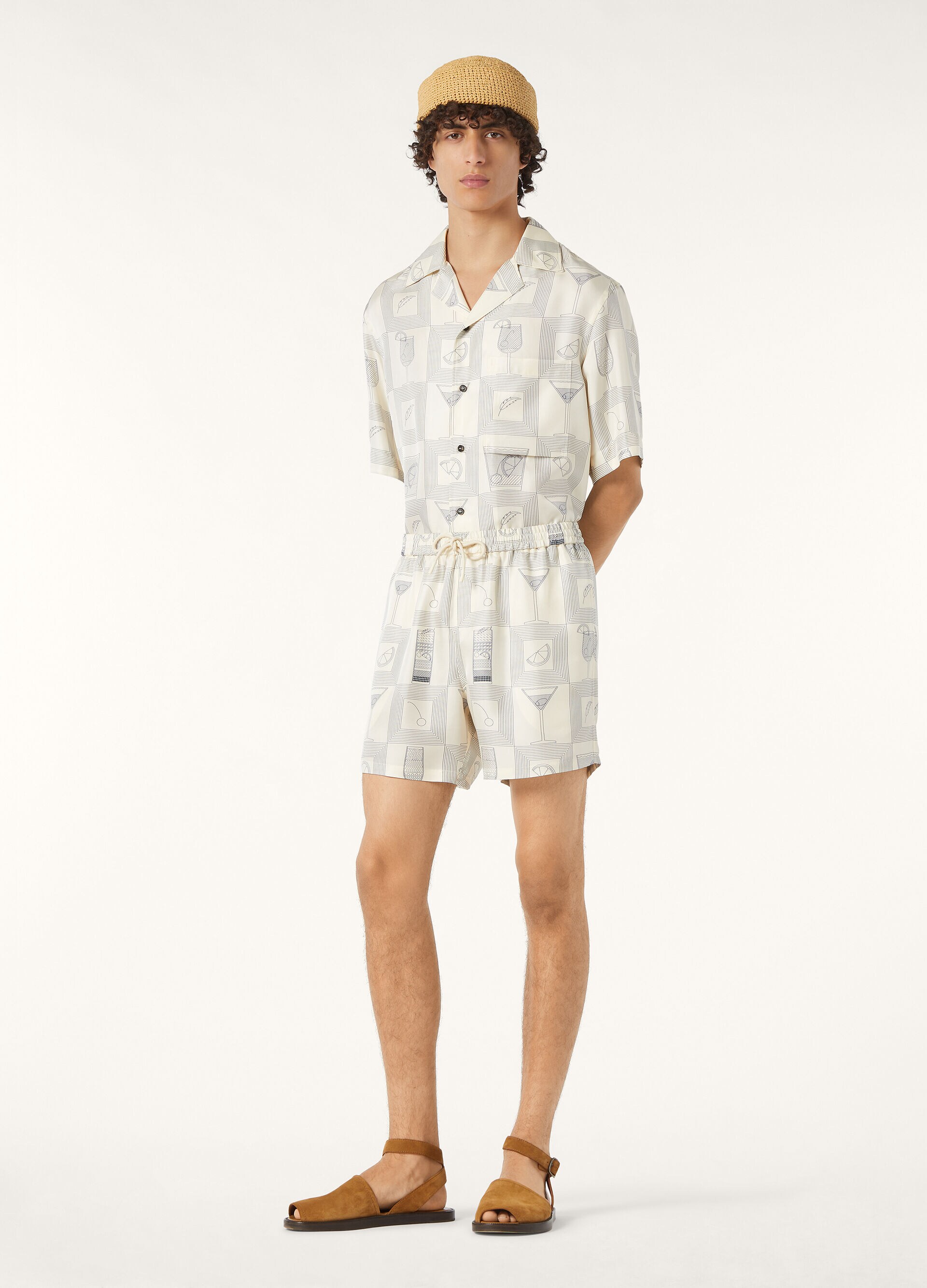 FEDERICO SS SHIRT LORO PIANA APERITIVO TWILL