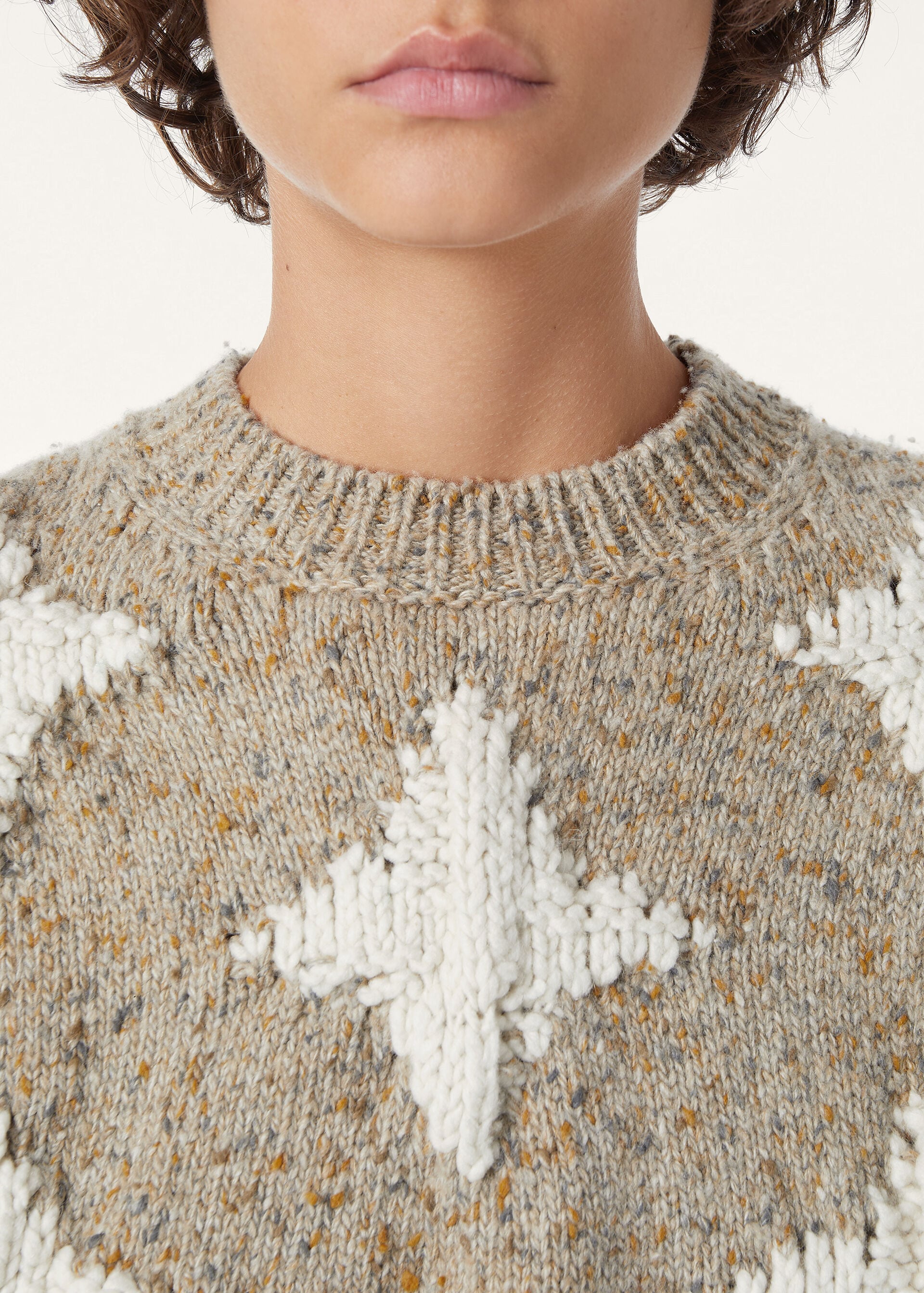 VAL THORENS CREWNECK SWEATER CASH WOOL GG 2.5