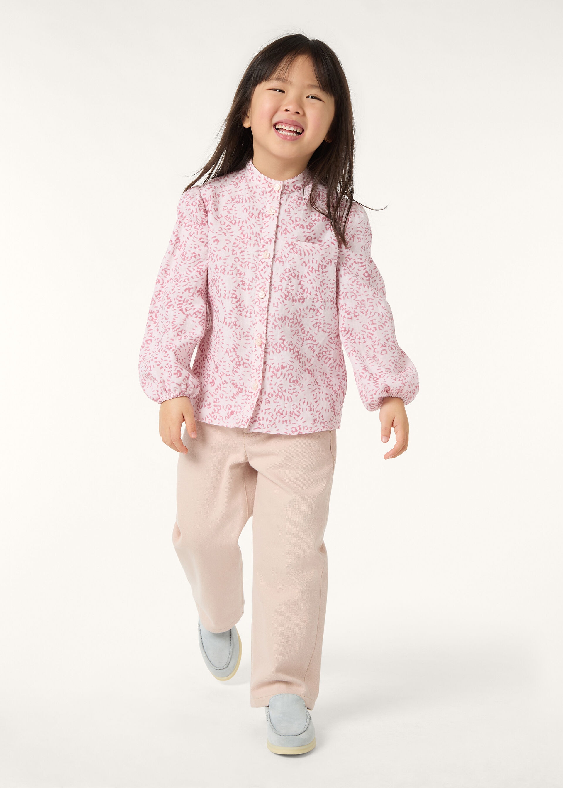 BEAM PANTS DENIM FLOWER