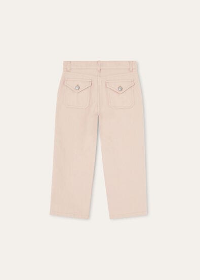 BEAM PANTS DENIM FLOWER