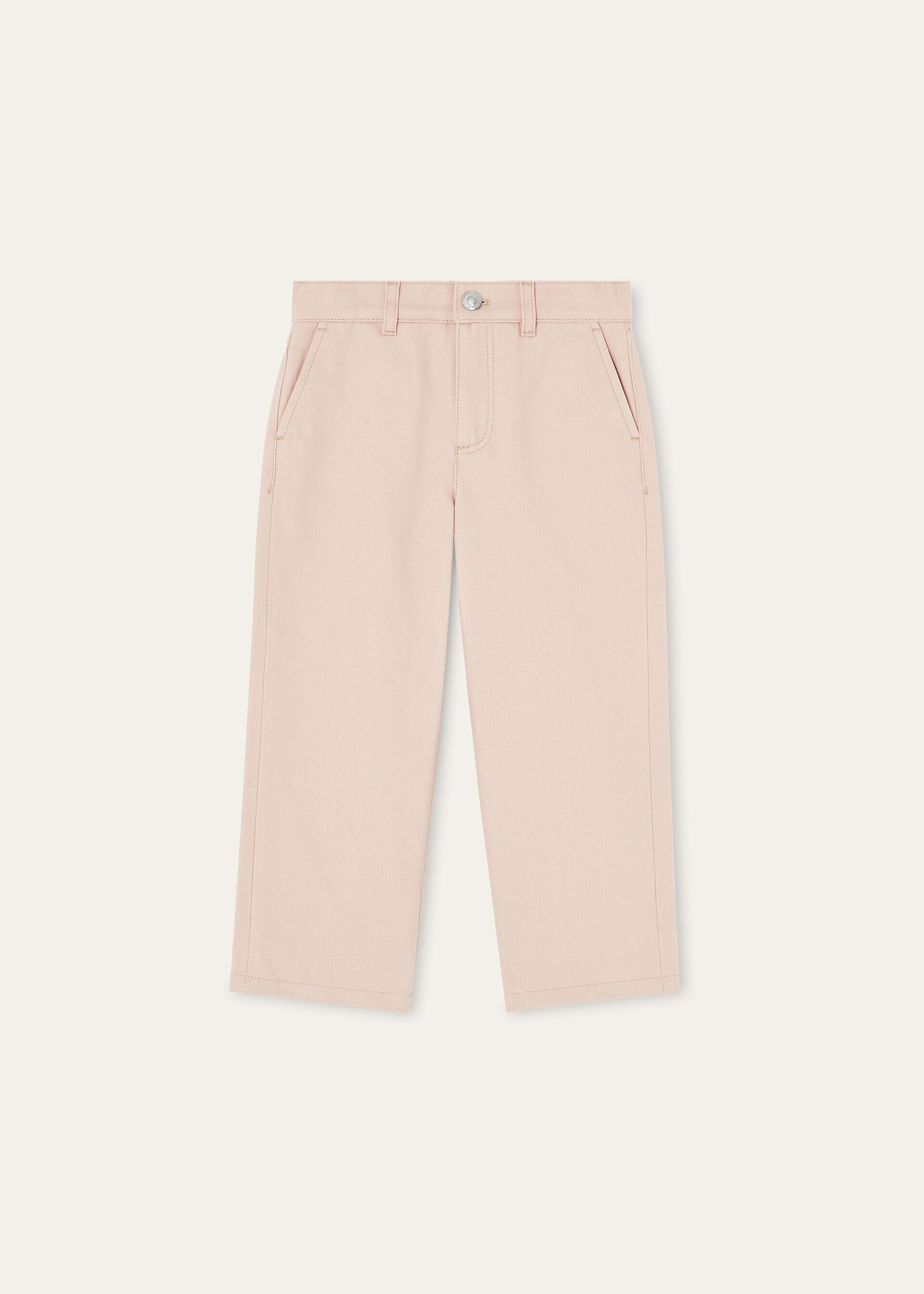 BEAM PANTS DENIM FLOWER