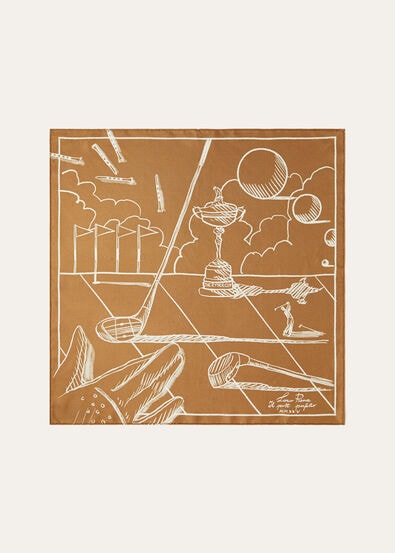 LORO PIANA IL PUTT PERFETTO FOULARD 60 SILK TWILL