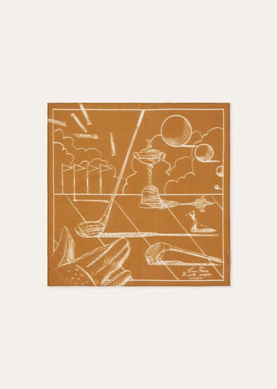 LORO PIANA IL PUTT PERFETTO FOULARD 45 SILK COTTON