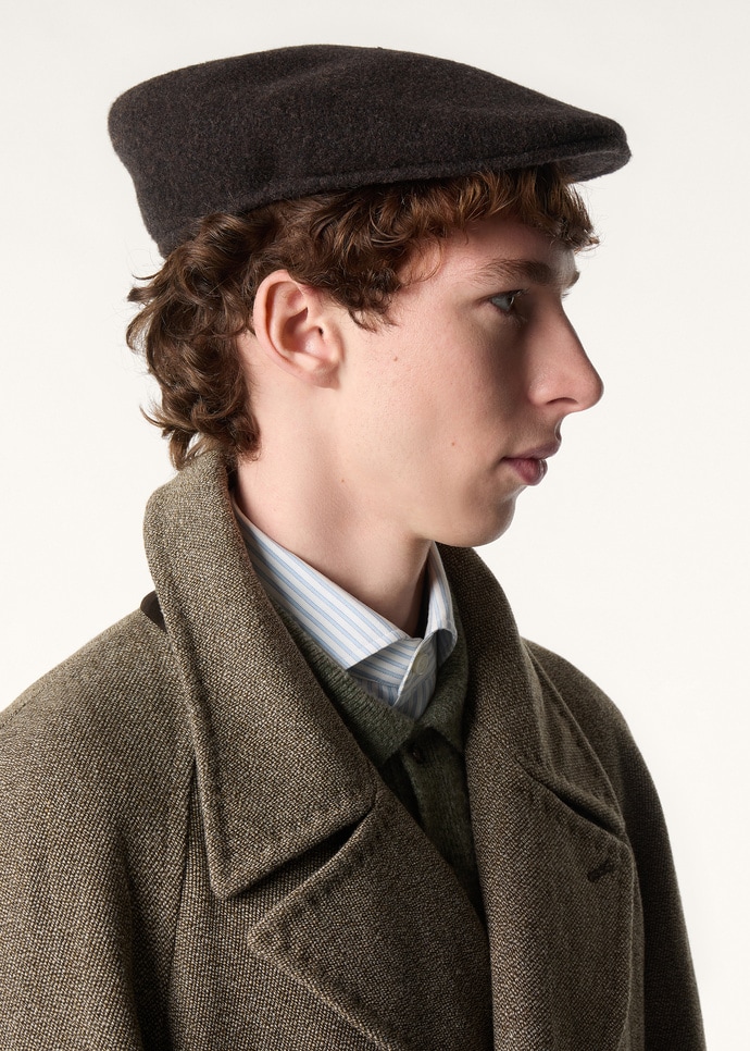 MOREY FLAT CAP FELTED WOOL_FAP9219_H0UA_1