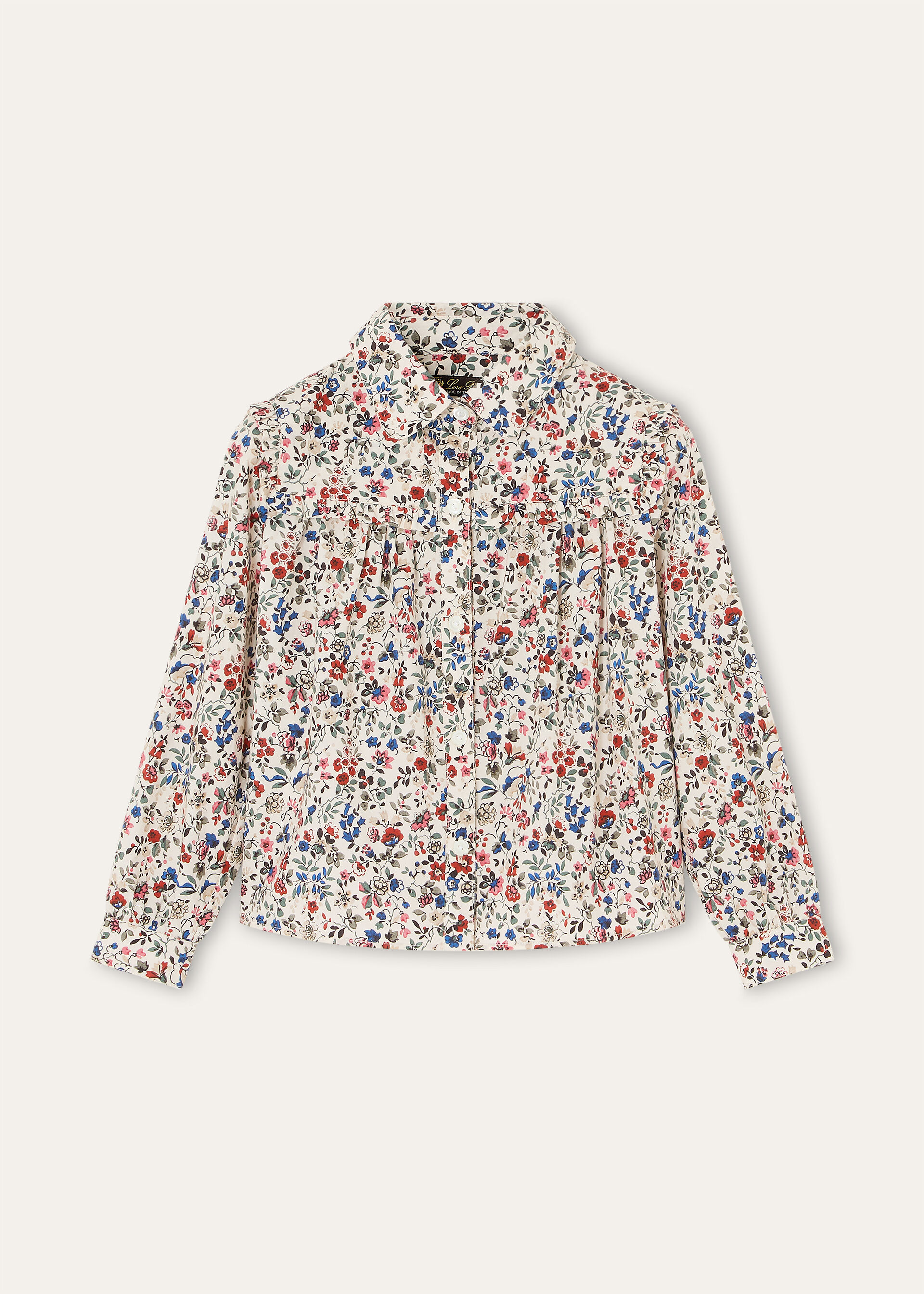 SILVI SHIRT LORO PIANA KID ARUNDEL GARDEN JACQUARD