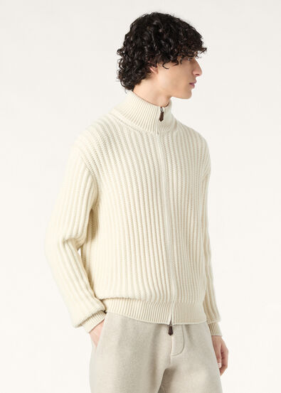 JUBILEE CABLES BOMBER SWEATER BABY CASH GG 5