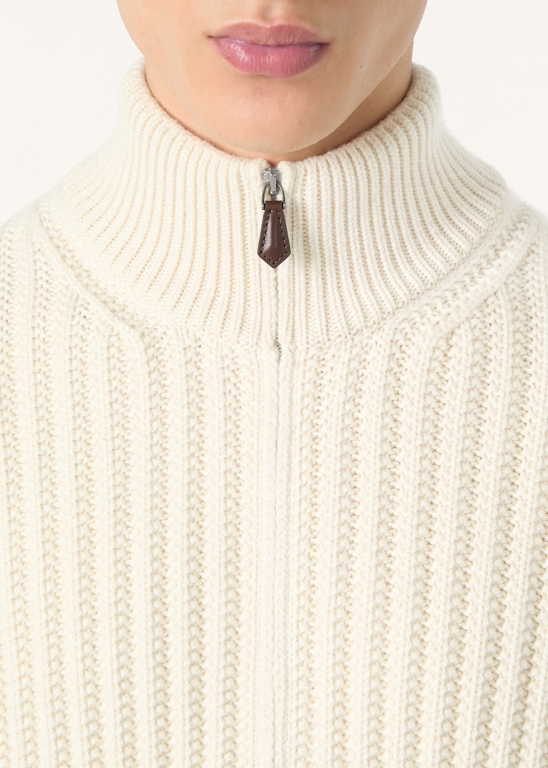 JUBILEE CABLES BOMBER SWEATER BABY CASH GG 5