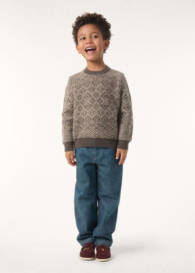 AVORIAZ KID CREWNECK SWEATER CASH GG 7