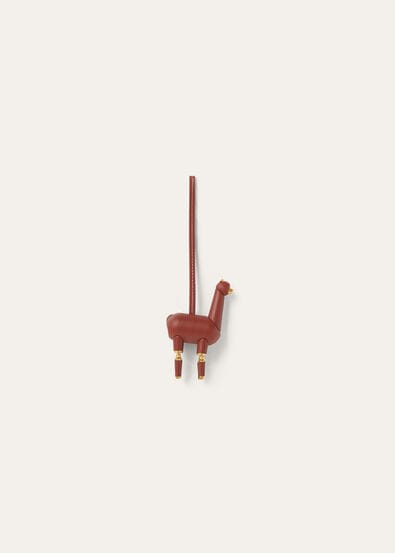 ALPACA CHARM ROUNDED LEATHER