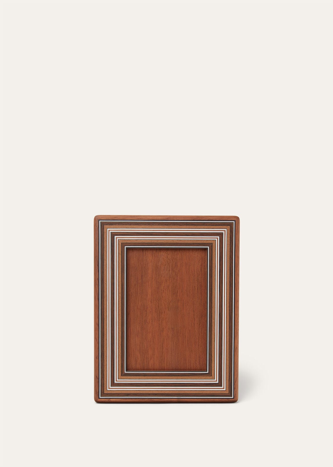 PICTURE FRAME WOVEN STRIPE INTARSIA WOOD