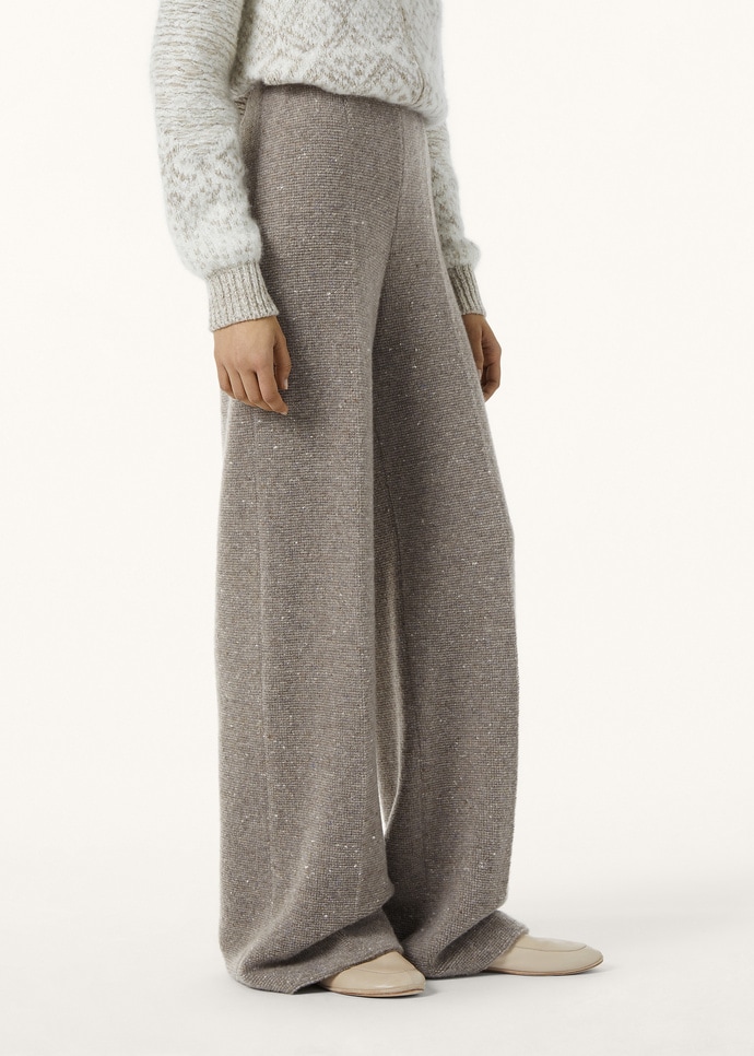 VAL D'ISERE PANTS OTTOMAN FLEECE BUTTONED CASH_FAP9431_D0X4_3