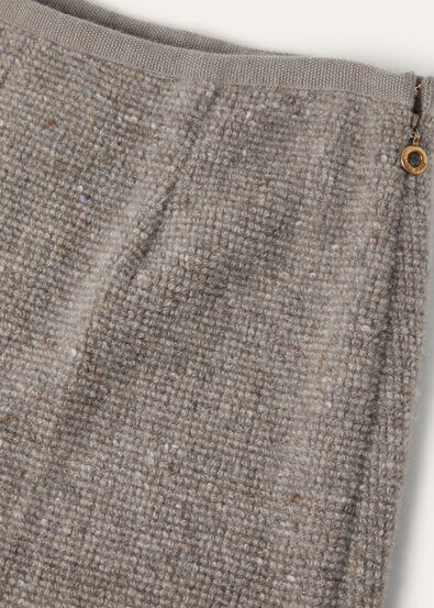 VAL D'ISERE PANTS OTTOMAN FLEECE BUTTONED CASH