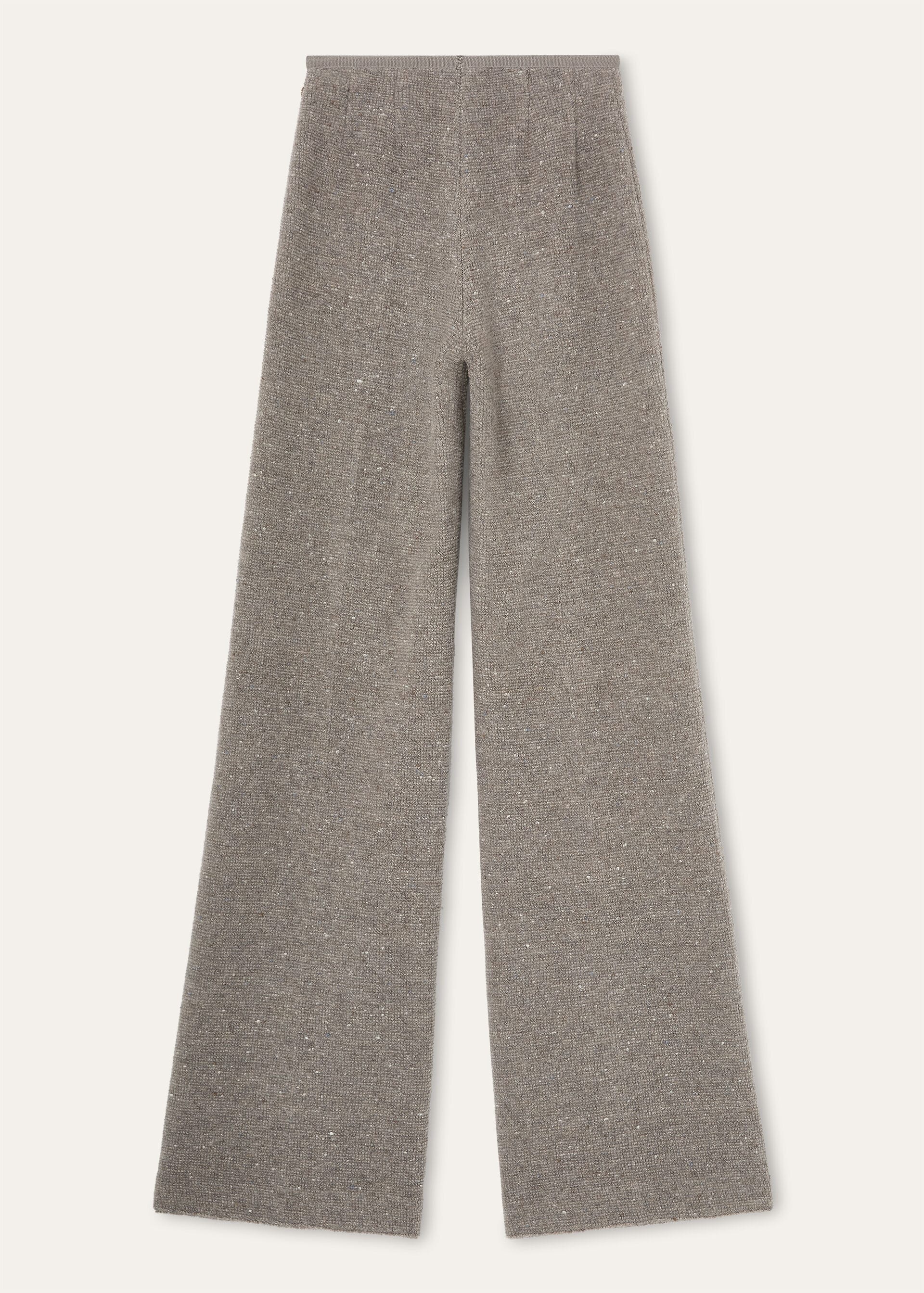 VAL D'ISERE PANTS OTTOMAN FLEECE BUTTONED CASH