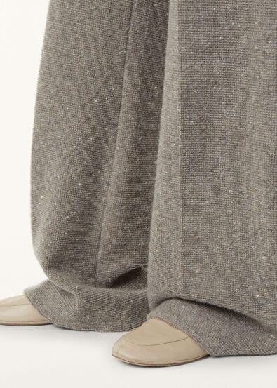 VAL D'ISERE PANTS OTTOMAN FLEECE BUTTONED CASH