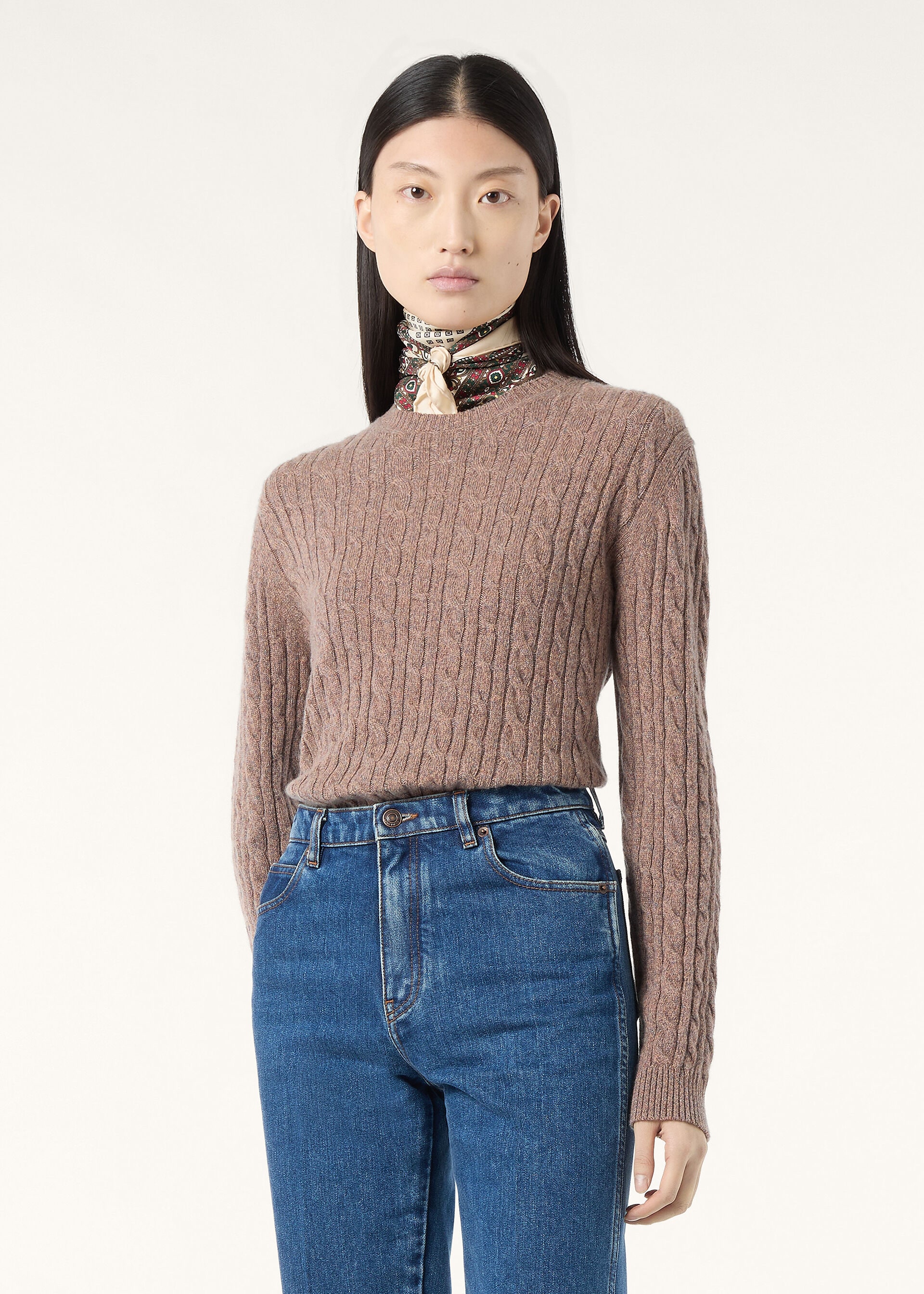 BABY CASH LIGHT TRECCIA CREWNECK SWEATER GG 7