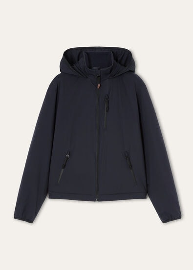 EILEN BOMBER WIND STRETCH STORM-JERSEY PILE CASH