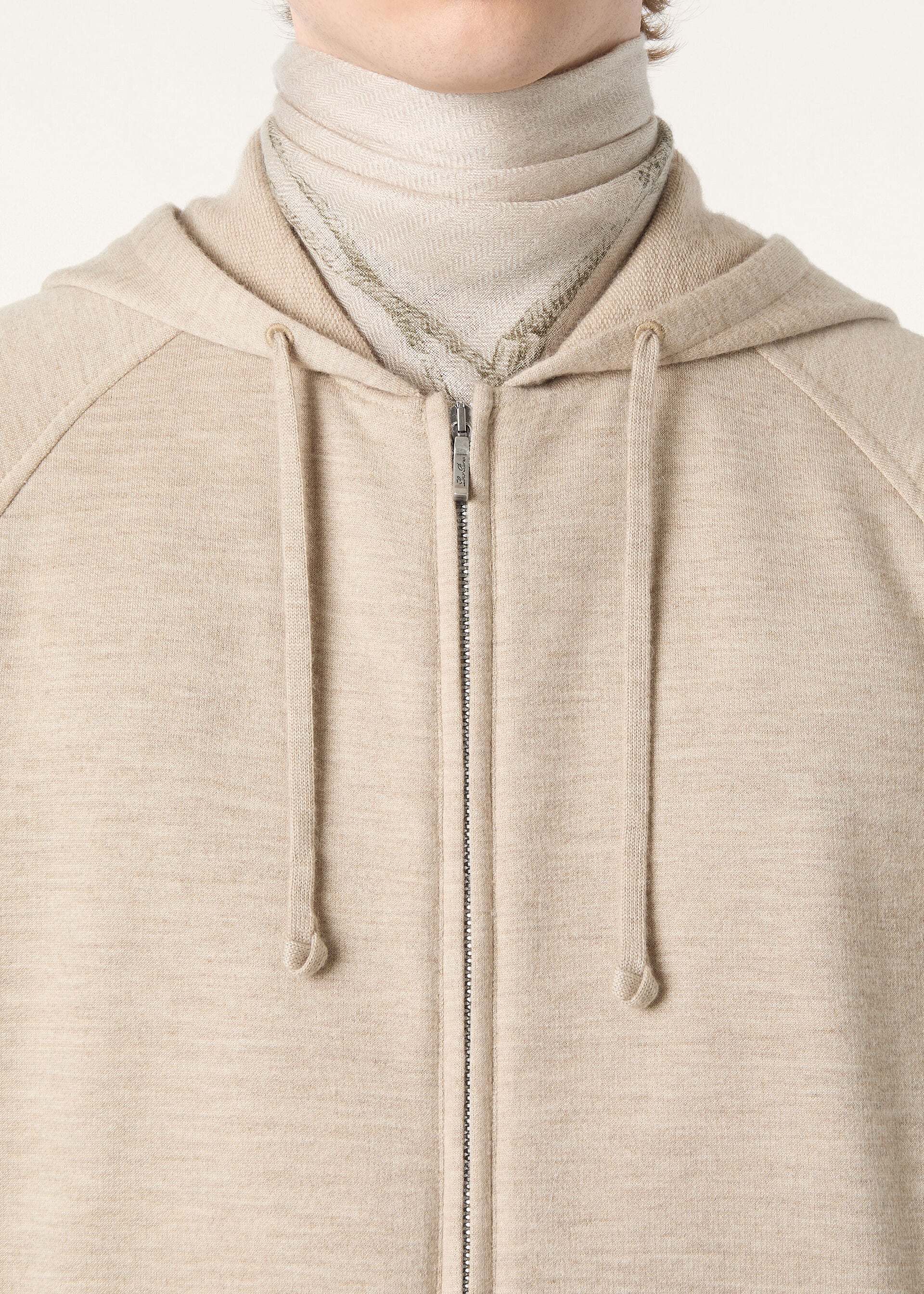 COCOONING HOODED BOMBER CASH RAW FLEECE