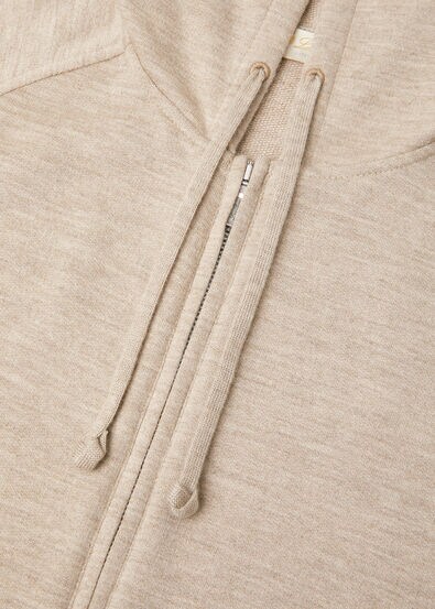 COCOONING HOODED BOMBER CASH RAW FLEECE
