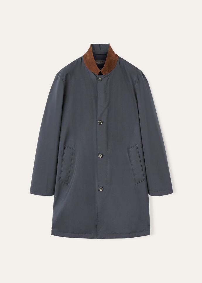 Sebring Coat Microfiber - Storm System® Navy Blue | Loro