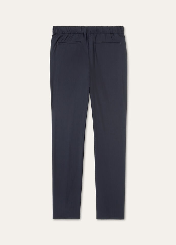 Leisure City Trousers Silk, Virgin Wool Navy Blue | Loro Piana