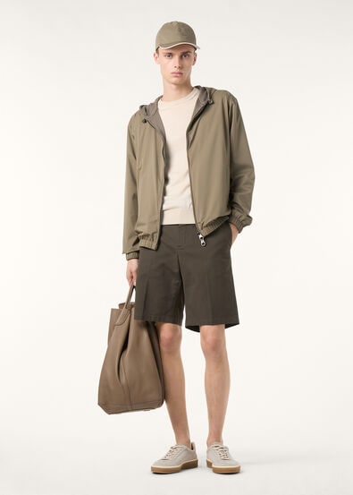 LORO PIANA HOODED BOMBER WINDMATE STRETCH STORM