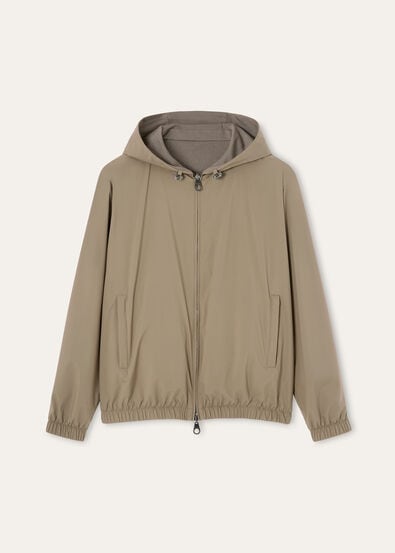 LORO PIANA HOODED BOMBER WINDMATE STRETCH STORM