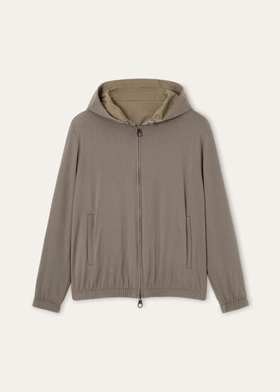 LORO PIANA HOODED BOMBER WINDMATE STRETCH STORM