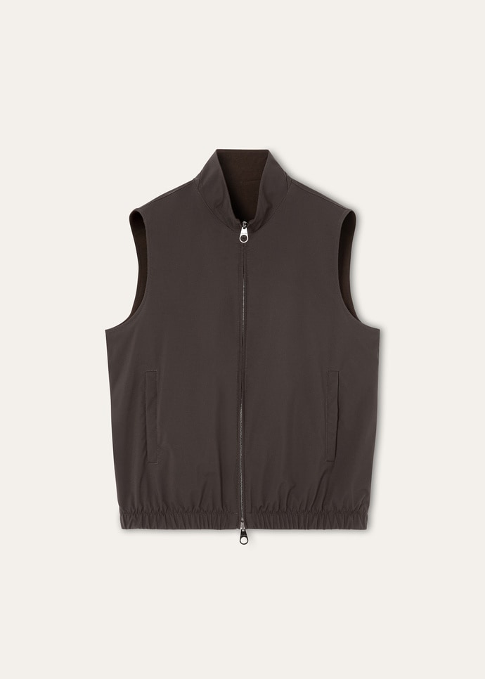 トップス ENOF city trail vest loro Loro Piana Vest Microfiber - Storm System® Navy Blue | Loro