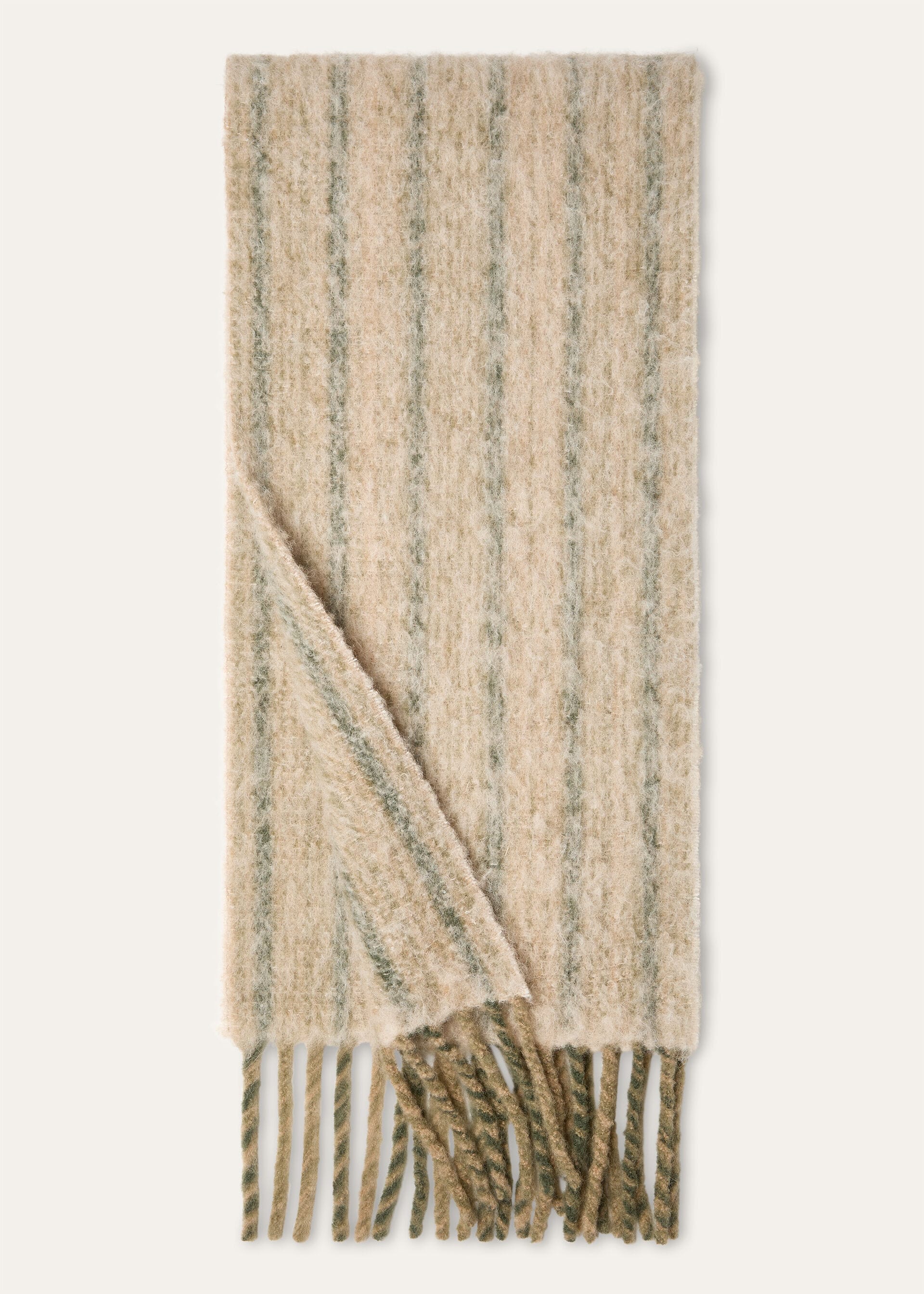 FADED PINSTRIPE SCARF ALPACA