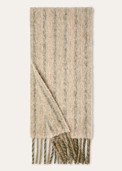 FADED PINSTRIPE SCARF ALPACA