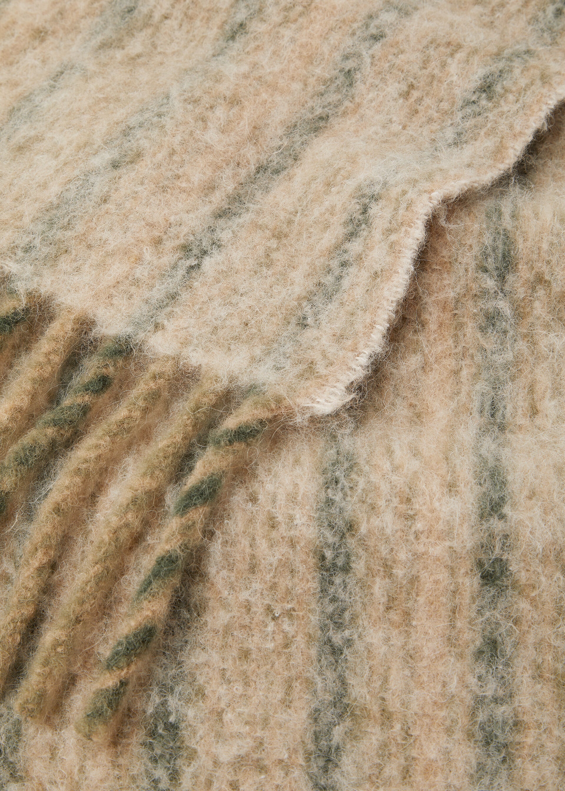 FADED PINSTRIPE SCARF ALPACA