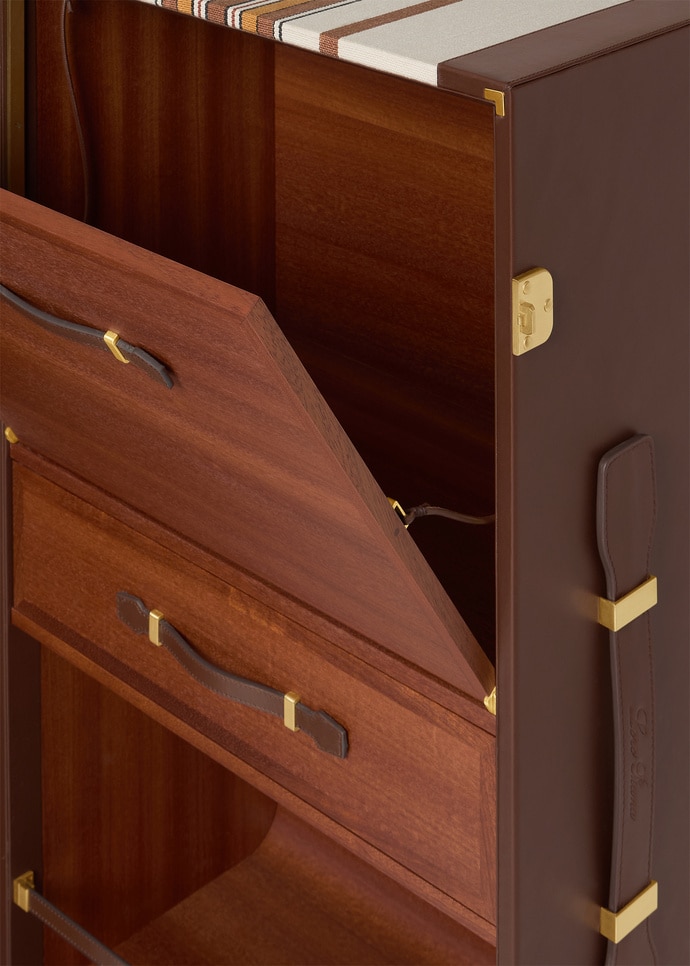 BAR CABINET TRUNK SUITCASE STRIPE WOOD & LE_FAP9882_F6UJ_NR_4