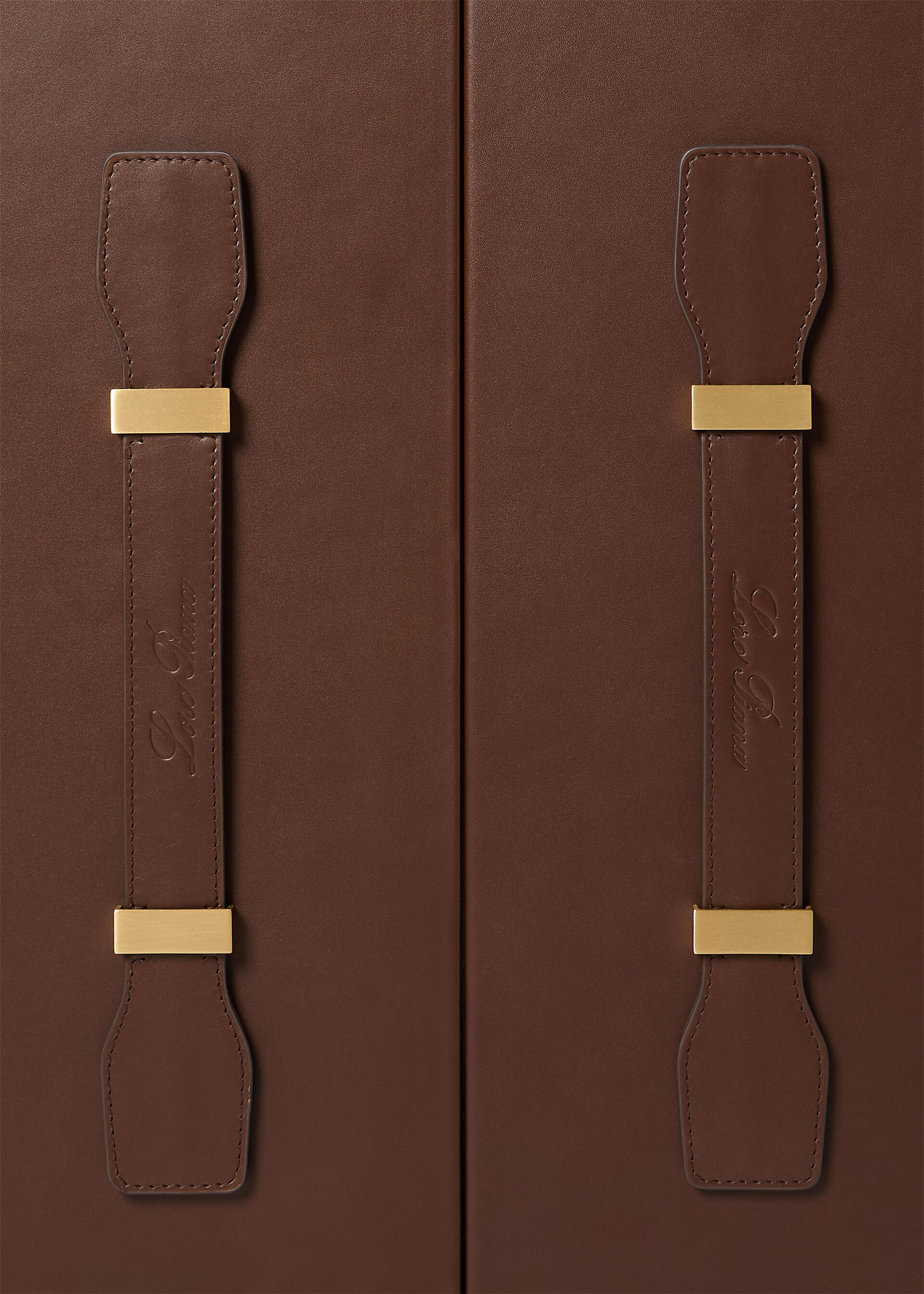 BAR CABINET TRUNK SUITCASE STRIPE WOOD & LE