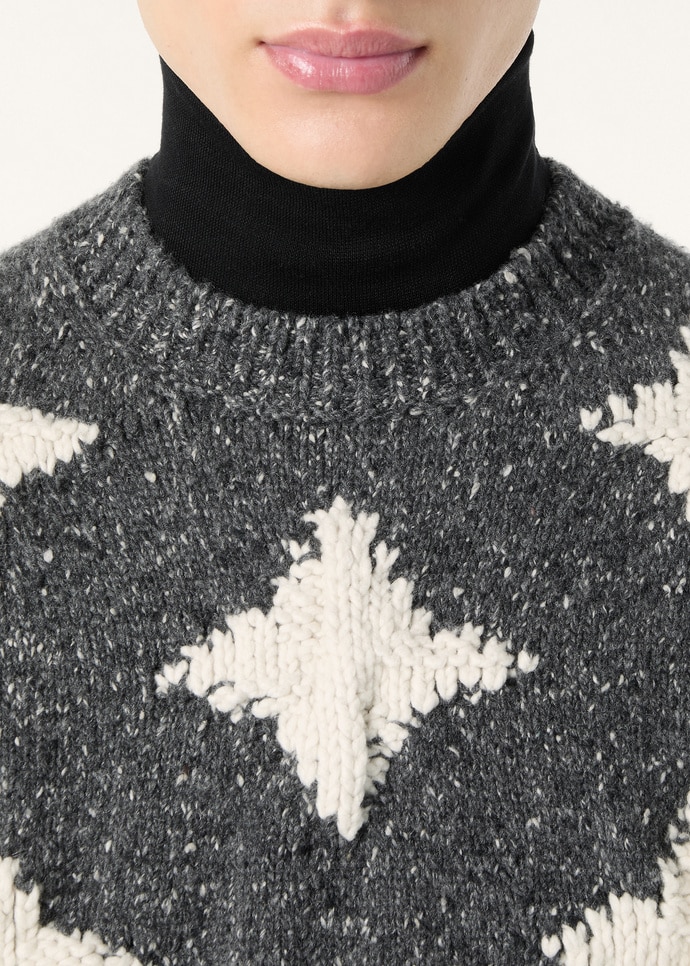 VAL THORENS CREWNECK SWEATER CASH WOOL GG 2.5_FAP9908_B5MN_2