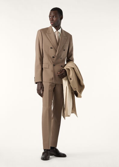 INTERNATIONAL PEAK DB SUIT MOHAIR PLAIN WEAVE