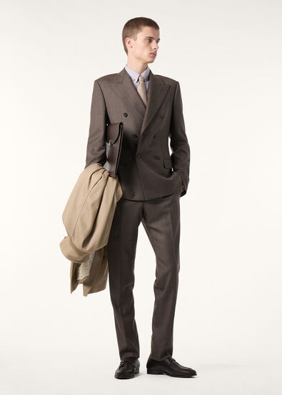 INTERNATIONAL PEAK DB SUIT MELANGE GRISAILLE