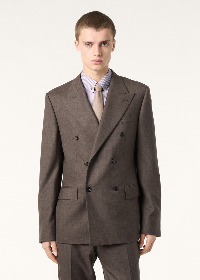INTERNATIONAL PEAK DB SUIT MELANGE GRISAILLE_FAQ0278_H12M_4