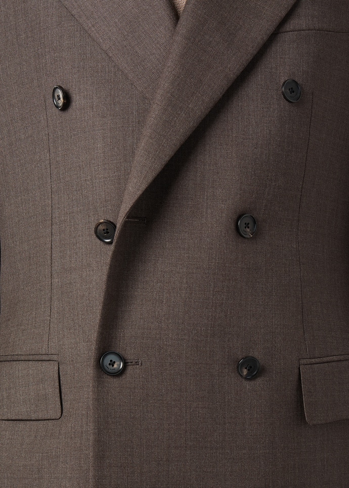 INTERNATIONAL PEAK DB SUIT MELANGE GRISAILLE_FAQ0278_H12M_3