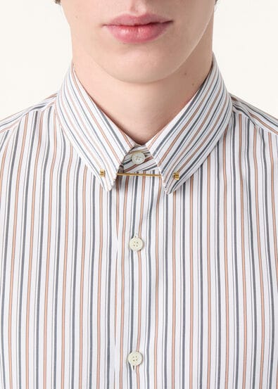 ELIA PENNY BAR COLLAR SHIRT STAMFORD STRIPE