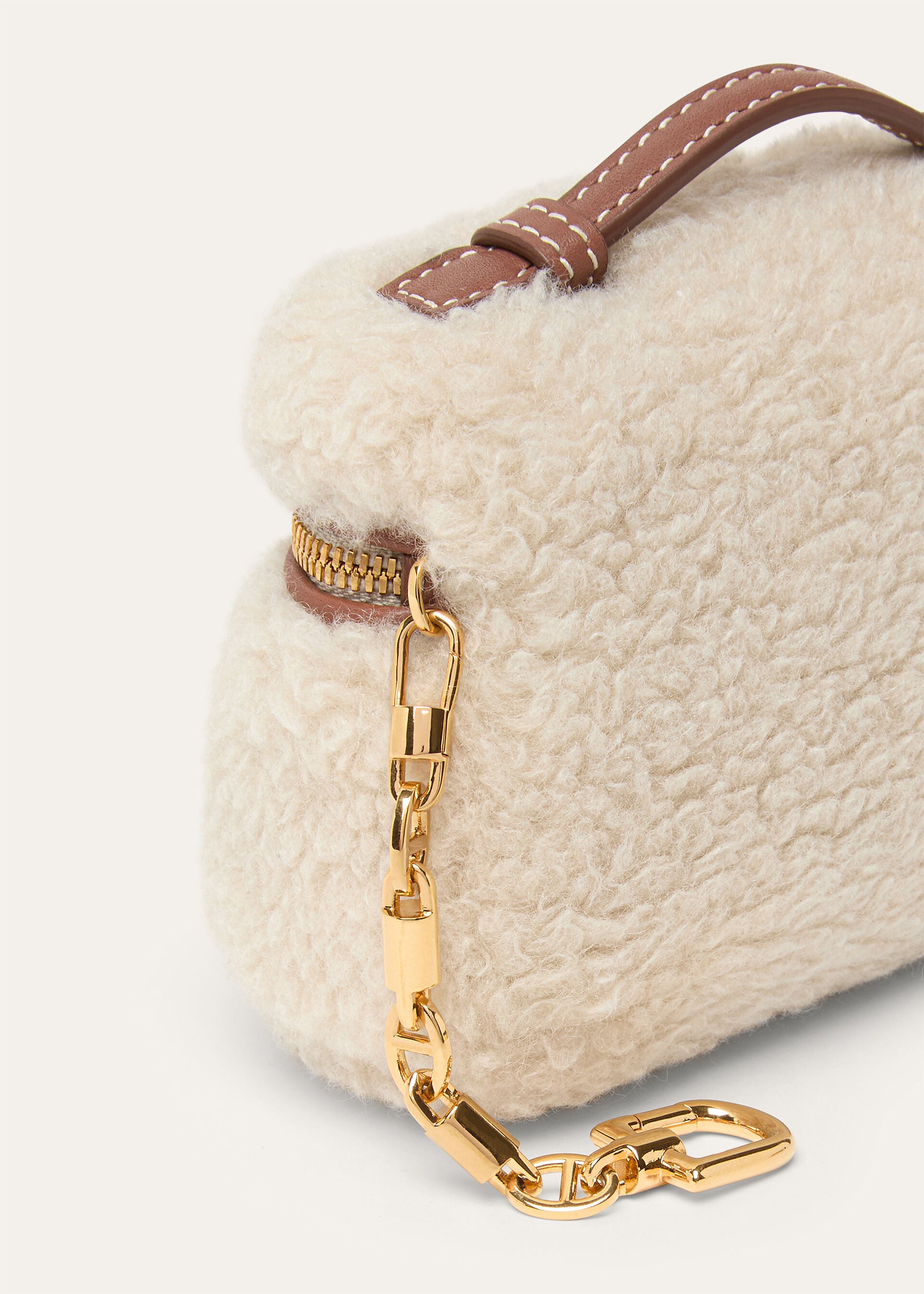 EXTRA POCKET CHARM CASHFUR/ROUNDED LTH