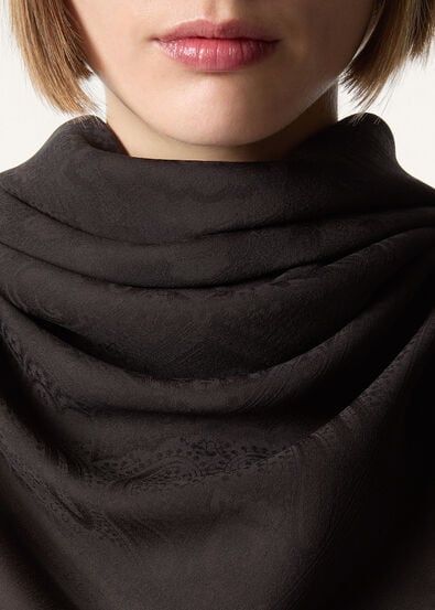 FLORAL MAJOLICA JACQUARD SHAWL 120 SILK