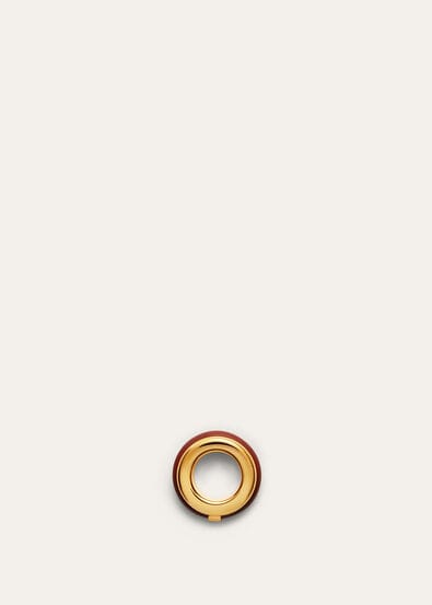 DUO SCARF RING ROUNDED LEATHER