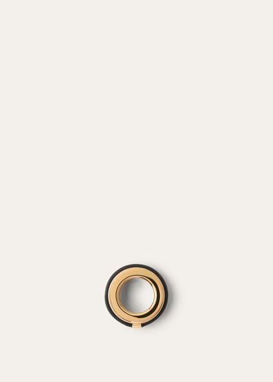 DUO SCARF RING ROUNDED LEATHER