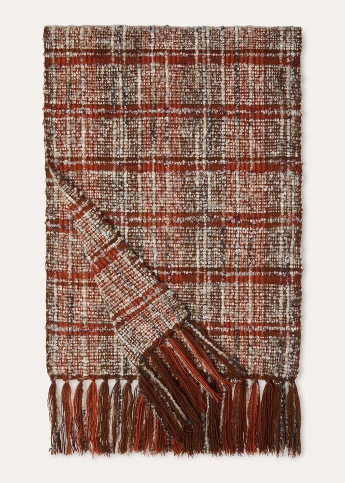 CHECK BOUCLE' SCARF CASH SILK_FAQ0483_F7H7_NR_3