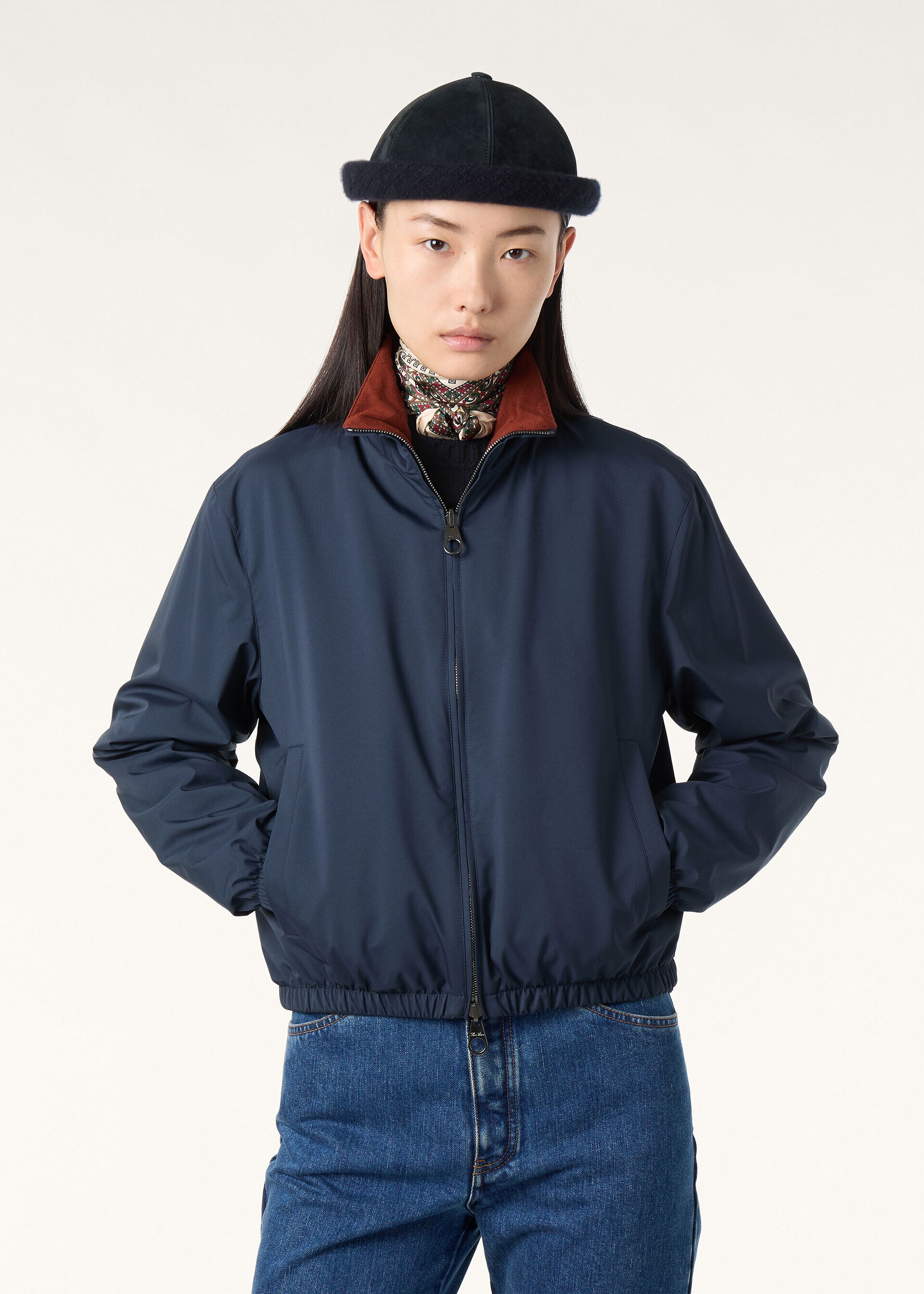 LORO PIANA BOMBER REV WINDMATE STRETCH STORM