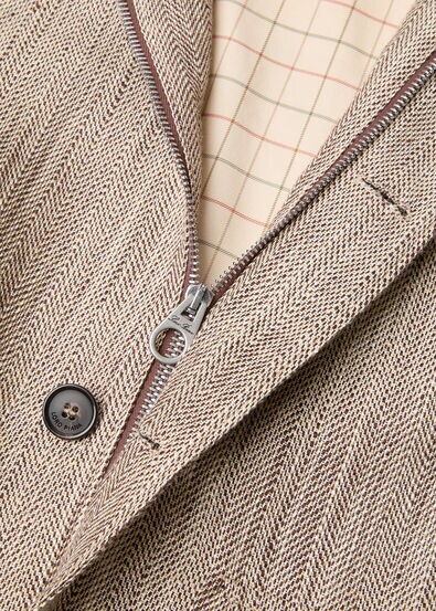 ROADSTER MINI JACKET SILK LINEN CHEVRON