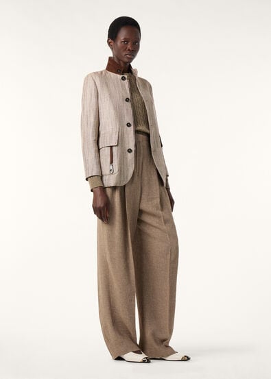 ROADSTER MINI JACKET SILK LINEN CHEVRON