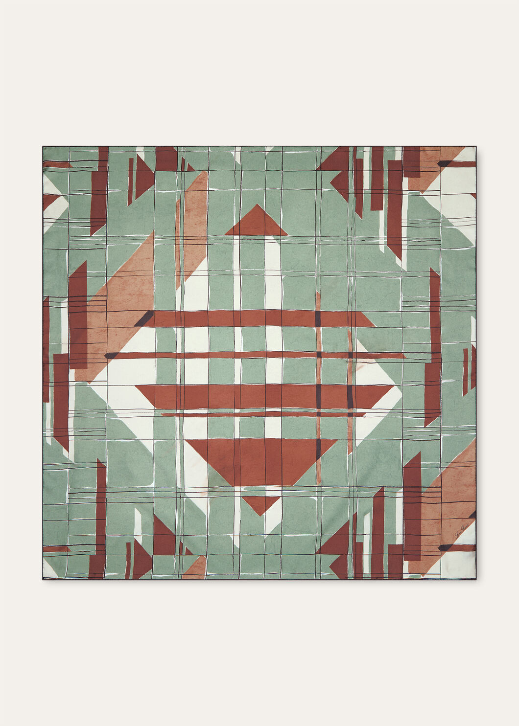 LORO CLAN COLLAGE FOULARD 90 SILK TWILL