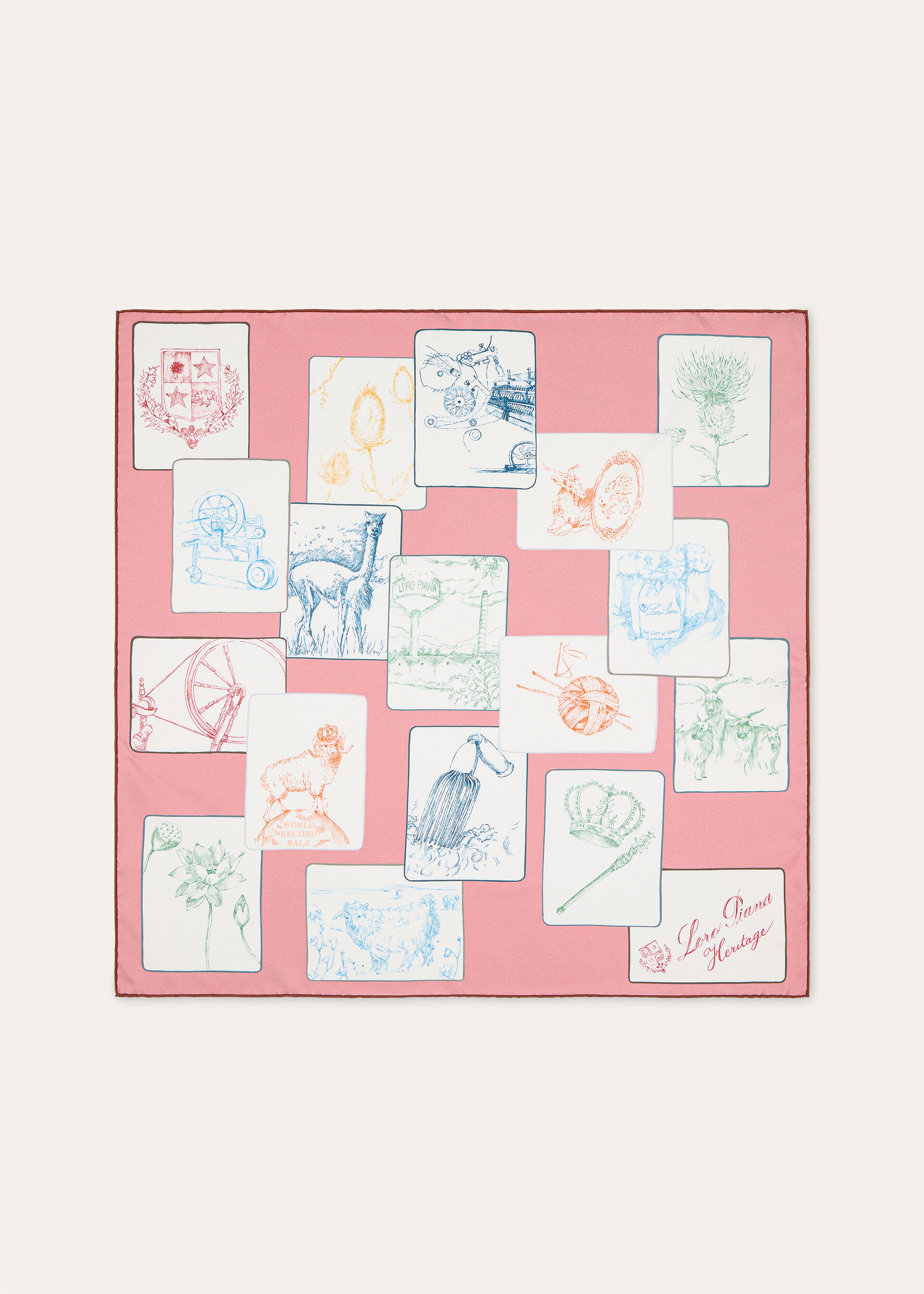 LORO PIANA HERITAGE FOULARD 60 SILK TWILL